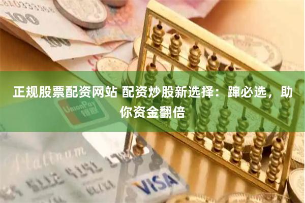正规股票配资网站 配资炒股新选择：蹿必选，助你资金翻倍